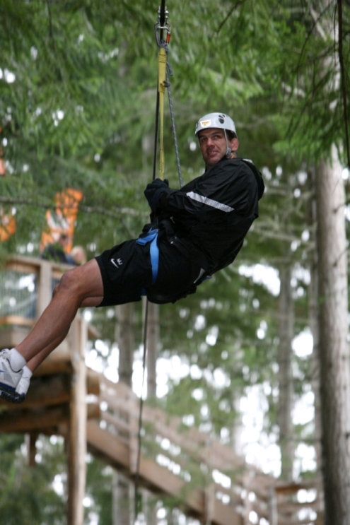 Martin Johnson, England Rugby Team Manager zipping through the trees at Ziptrek Ecotours (3)